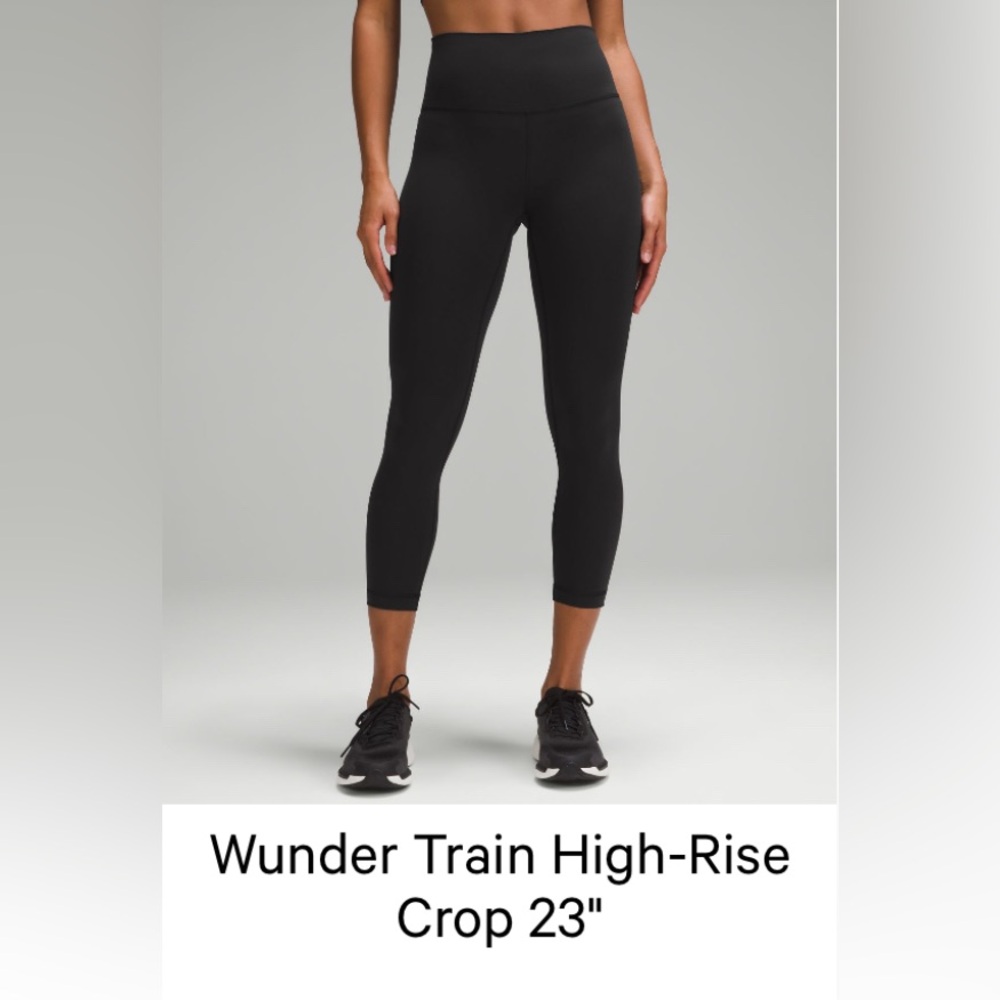 Lululemon Wunder Train High Rose Crop 23”. Size 4